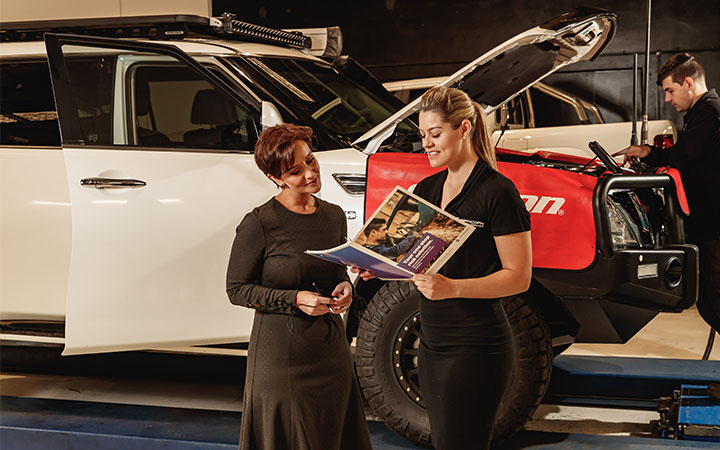 Two women in workshop