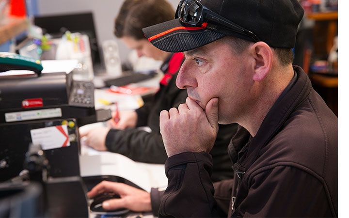 Man Contemplates Finance or Cash