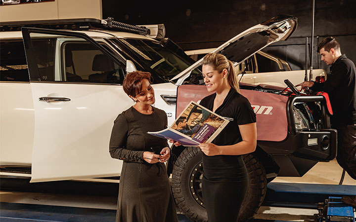 Two women in workshop