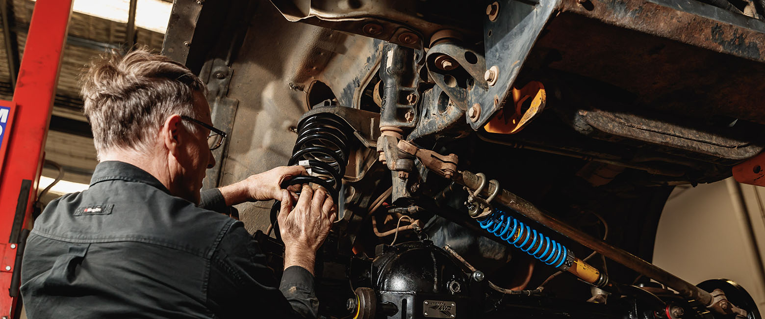Man working on engine