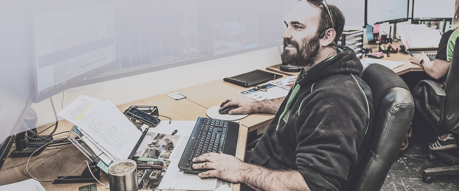 Men using a computer