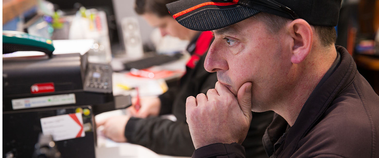 Man Contemplates Finance or Cash?