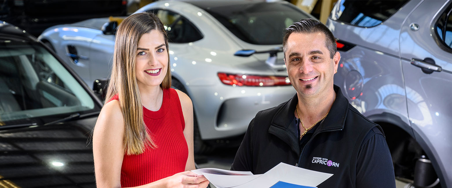 Woman and man in workshop