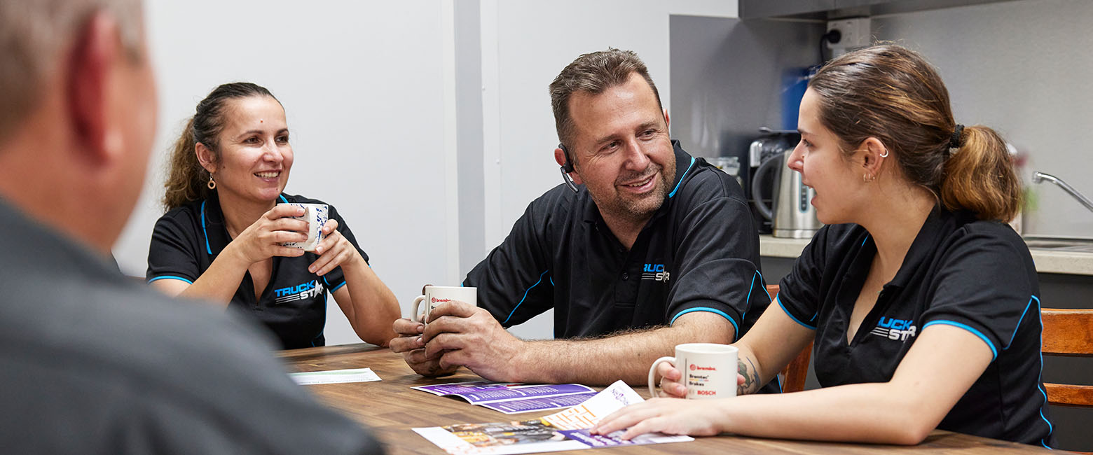 Group sitting around table