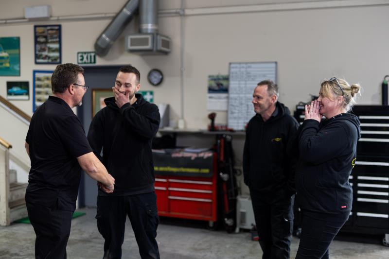 Group in workshop
