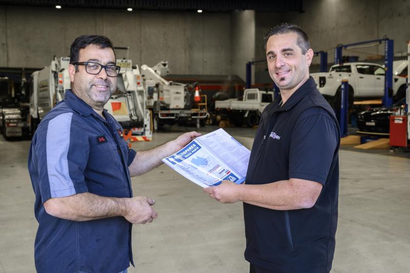 Two men in workshop