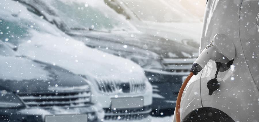 EV with snow