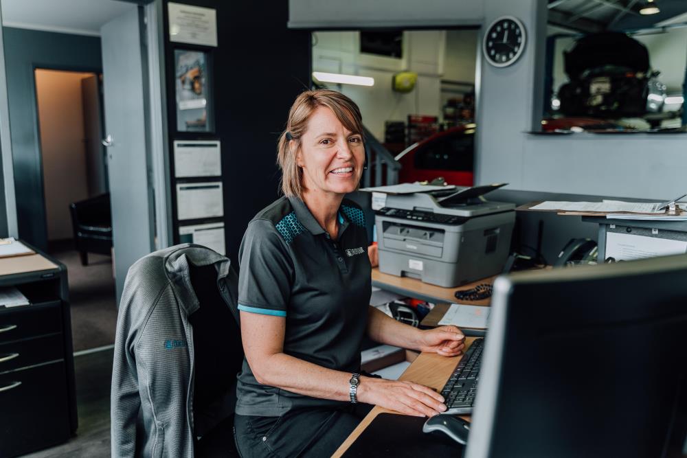Woman at computer