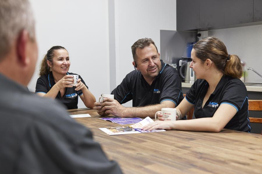 People sitting around table